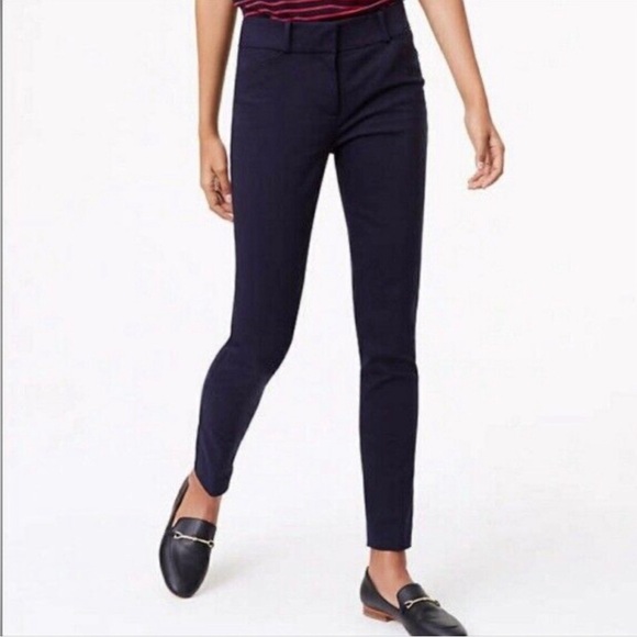 LOFT MARISA SKINNY PANTS TROUSERS STRETCH LIKE NEW 16 BLACK - Picture 1 of 11